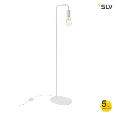 Lampy-stojace - biała lampa podłogowa o mocy 24w e27 fitu fl 1002145 slv 