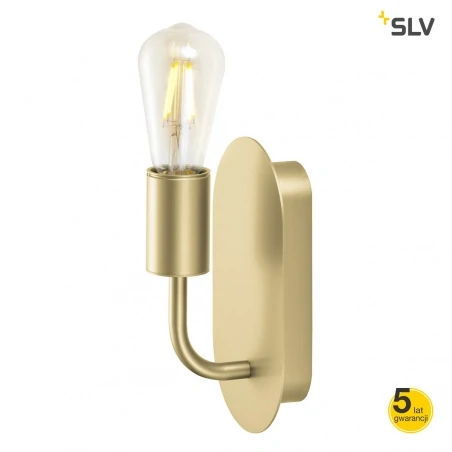 Kinkiety-do-salonu - kinkiet ścienny mosiężny delikatny złoty e27 24w fitu wl 1002149 slv 