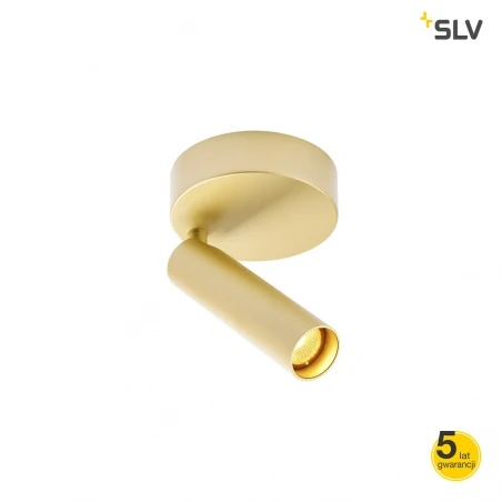 Kinkiety-do-salonu - pojedynczy kinkiet na ścianę złoty 9,5w 3000k karpo 30 1002175 slv 