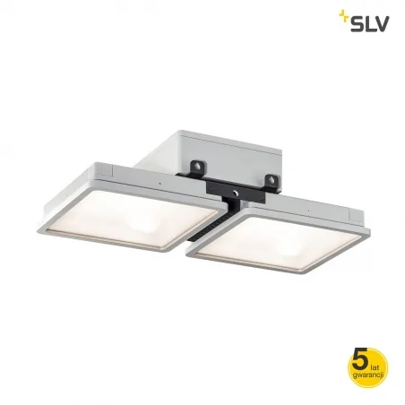 Lampy-sufitowe - lampa wisząca przemysłowa szara 95w 4000k 12000lm almino double 1002193 slv 