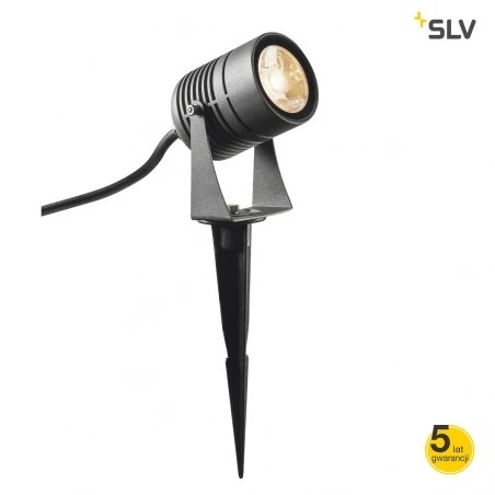 Lampy-ogrodowe-stojace - reflektor led ogrodowy wbijany antracyt 3000k 1002201 spike slv 