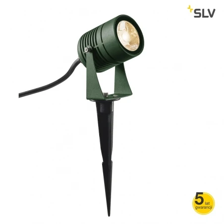 Lampy-ogrodowe-stojace - wbijana lampa ogrodowa w kolorze zielonym 6w 3000k ip55 spike 1002202 slv 
