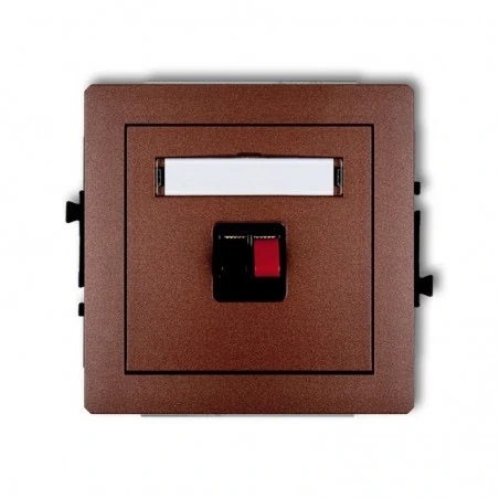 Gniazda-glosnikowe - gniazdo głośnikowe pojedyncze brązowy metalik 9dgg-1 deco karlik 