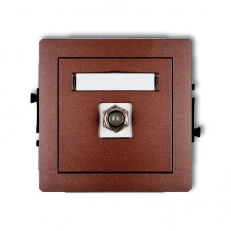 Gniazda-antenowe - gniazdo antenowe brązowe typu f (sat) 9dgf-1 deco karlik 