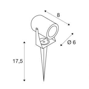 Lampy-ogrodowe-stojace - wbijana lampa ogrodowa w kolorze zielonym 6w 3000k ip55 spike 1002202 slv 