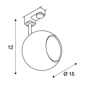 Oswietlenie-szynowe - lampa do szynoprzewodu 3-fazowa light eye 150 qpar111 biała-chrom max 75w slv 