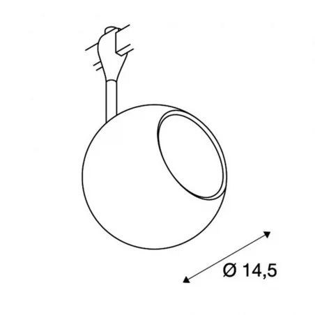 Oswietlenie-szynowe - oprawa do szynoprzeodu light eye es111 spot easytec ii chrom/czarna max 75w slv 