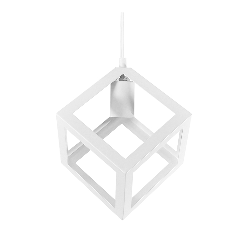 Lampy-sufitowe - lampa wisząca sufitowa w kolorze białym sześcian e27 20w il mio sweden b polux firmy POLUX 