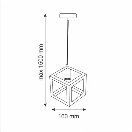Lampy-sufitowe - lampa wisząca biała sześcian e27 20w il mio sweden b 306890 polux 