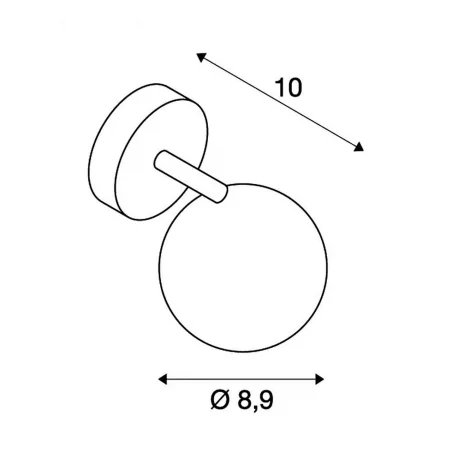 Kinkiety-do-salonu - oprawa ścienno-sufitowa czarna light eye 1 gu10 gu10 max 50w slv 