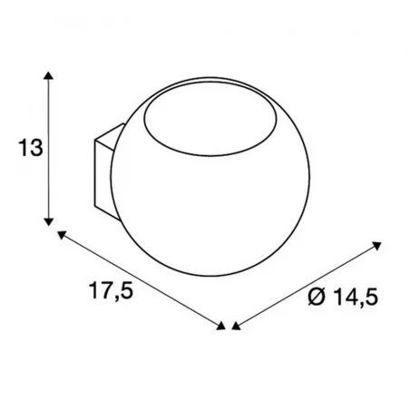 Kinkiety-do-salonu - kinkiet light eye ball chrom/biel gu10 max 75w slv 