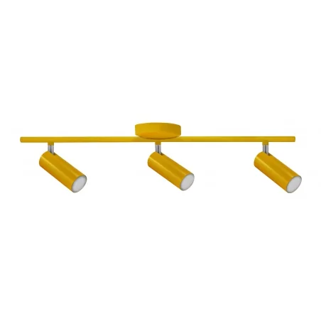 Lampy-sufitowe - listwa led żółta z 3 reflektorami 3x4,5w 3000k gavi polux 