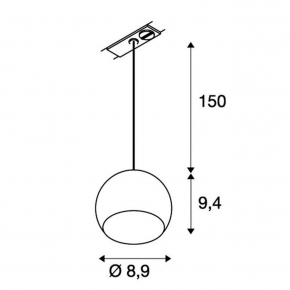 Oswietlenie-szynowe - oświetlenie szynowe light eye pendant gu10 czarna/chrom gu10 max 5w adapter 1f slv 