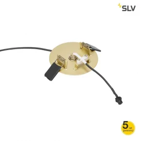 Lampy-sufitowe - lampa sufitowa wisząca mosiądz szczotkowany 9w 3000k helia 40 led 1002169 slv 