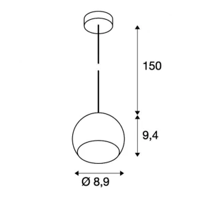 Lampy-sufitowe - wisząca lampa sufitowa light eye ball biała/chrom gu10 max 5w slv 