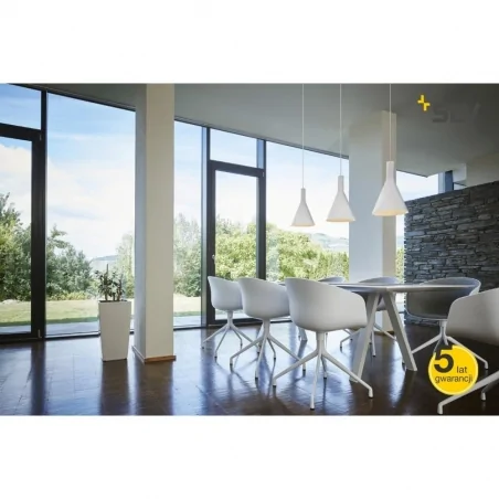 Lampy-sufitowe - wisząca lampa sufitowa biała e27 23w phelia l 1002138 slv 