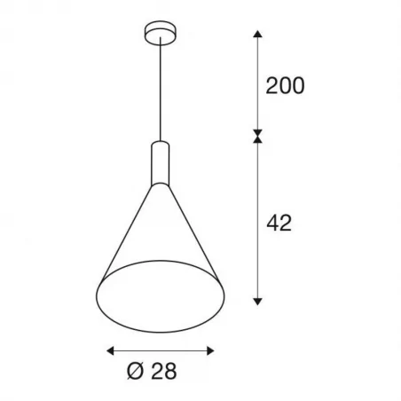 Lampy-sufitowe - wisząca lampa sufitowa biała e27 23w phelia l 1002138 slv 