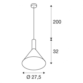 Lampy-sufitowe - wisząca lampa sufitowa biała e27 23w phelia m 1002137 slv 