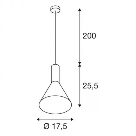 Lampy-sufitowe - biała lampa sufitowa wisząca 23w e27 phelia s 1002136 slv 