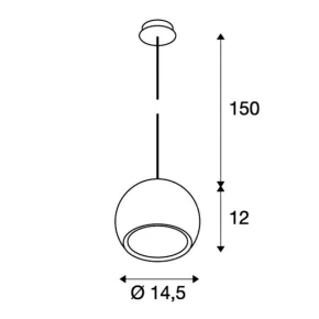 Lampy-sufitowe - oprawa sufitowa wisząca light eye mosiądz gu10 max 75w slv 