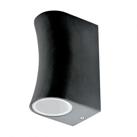 Kinkiety-ogrodowe - kinkiet ogrodowy boston czarny sgl37rwb-2 2xgu10 góra/dół aluminiowy polux 