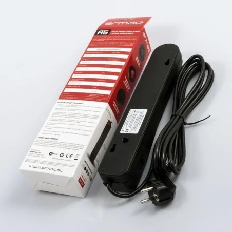 Listwy-zasilajace - arc5/3m listwa przeciwprzepięciowa na 5 gniazd czarna 