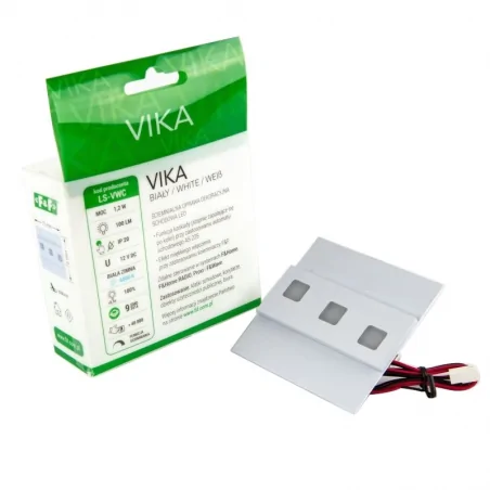 Oswietlenie-schodowe - oprawa schodowa led ściemnialna 1.2w 100lm 6000k 12vdc ip20 biały ls-vwc vika f&f 