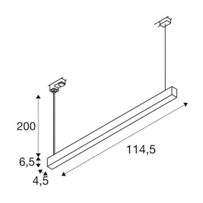 Lampy-sufitowe - lampa wisząca sufitowa czarna biała 40w 3000k sight track 3f 1002049 slv 