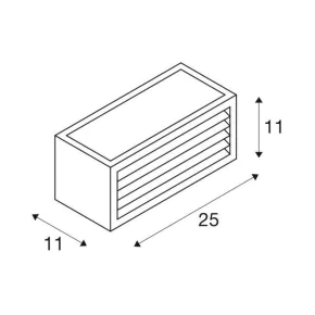 Kinkiety-zewnetrzne - kinkiet zewnętrzny biały o mocy 19w biała box-l led 1002037 slv 