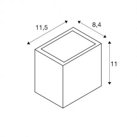 Kinkiety-zewnetrzne - czarny kinkiet zewnętrzny 10w 3000k 560lm sitra cube 1002032 slv 