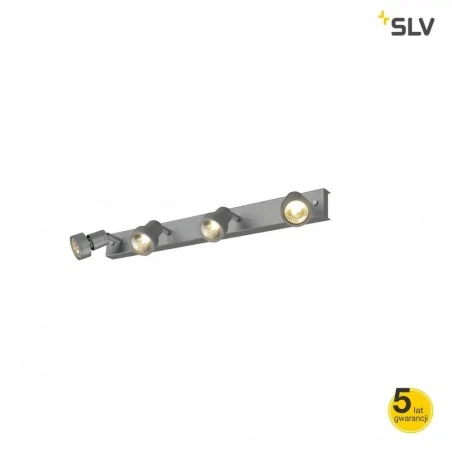 Lampy-sufitowe - lampa ścienno sufitowa srebrno szara poczwórna gu10 50w puri 4 1002031 slv 