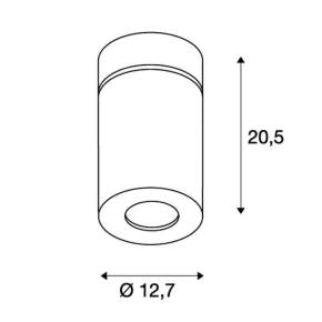 Oprawy-sufitowe - ruchoma oprawa sufitowa supros cl okrągła czarna 3000lm 4000k slmled 60° slv 