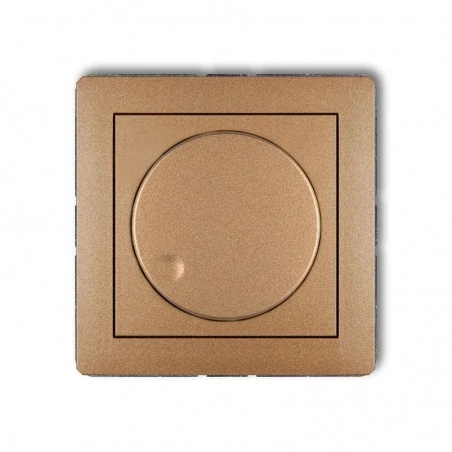 Regulatory-oswietlenia - ściemniacz przyciskowo-obrotowy do lamp led złoty metalik 8dro-2 deco karlik 