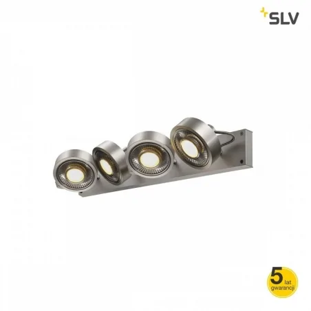 Lampy-sufitowe - oprawa sufitowa aluminium szczotkowane 75w gu10 kalu 4 1002025 slv 