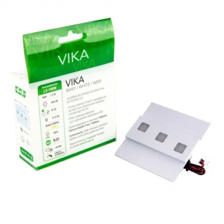 Oswietlenie-schodowe - oprawa schodowa led 1.2w 100lm 3000k 12vdc ip20 biały ls-vww vika f&f 