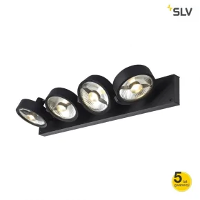 Lampy-sufitowe - lampa ścienno-sufitowa poczwórna czarna gu10 75w kalu 4 1002023 slv 