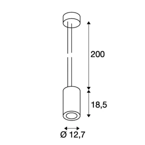 Lampy-sufitowe - wiszaca lampa sufitowa biała supros pd 4000lm 4000k slm led 60° slv 