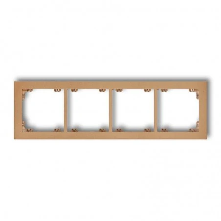 Ramki-poczworne - poczwórna złota metaliczna ramka 8dr-4 deco karlik 