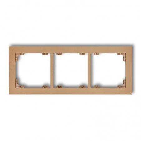 Ramki-potrojne - złota metaliczna ramka potrójna 8dr-3 deco karlik 