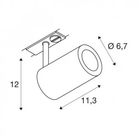 Oswietlenie-szynowe - lampa do szynoprzewodu 1f enola b srebrno szara-czarna slv 
