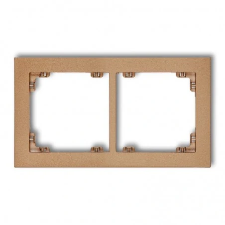 Ramki-podwojne - podwójna złota metaliczna ramka 8dr-2 deco karlik 