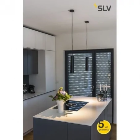 Lampy-sufitowe - lampa wisząca enola_b pd-1 czarna gu10 max 50w slv 