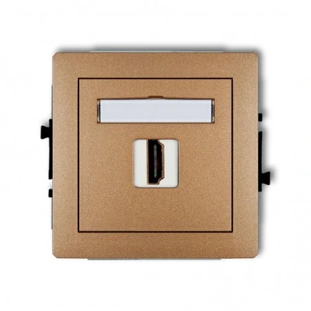 Gniazda-hdmi - pojedyncze gniazdo hdmi złoty metalik 8dhdmi-1 deco karlik 