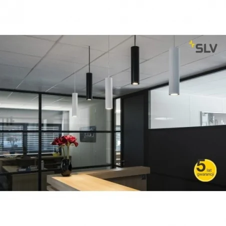 Lampy-sufitowe - lampa wisząca enola_b pd-1 czarna gu10 max 50w slv 