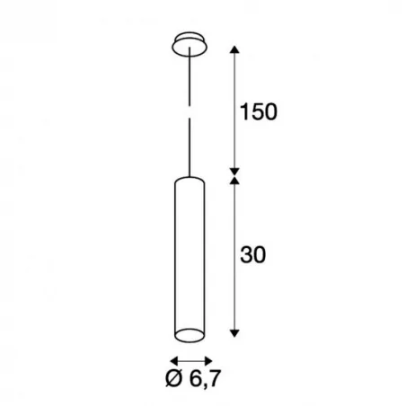 Lampy-sufitowe - lampa wisząca enola_b pd-1 czarna gu10 max 50w slv 