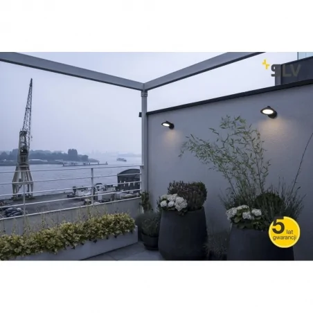 Kinkiety-zewnetrzne - kinkiet ścienny zewnętrzny antracyt 9,2w 3000k malu 1002155 slv 