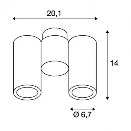 Kinkiety-do-salonu - oprawa ścienno-sufitowa biała enola_b spot 2 2x gu10 max 2x 50w slv 