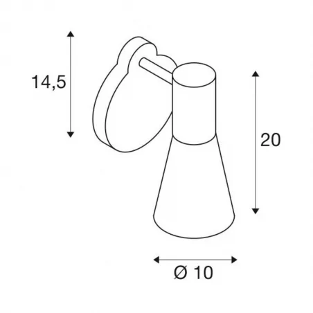 Kinkiety-zewnetrzne - kinkiet z wyłącznikiem biały 35w gu10 phelia wl 1002122 slv 