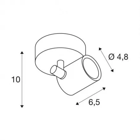 Oprawy-sufitowe - oprawa sufitowa srebrnoszara e27 75w spot 1002074 slv 