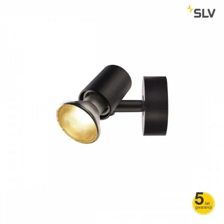 Oprawy-sufitowe - czarna oprawa sufitowa 75w e27 spot 1002072 slv 